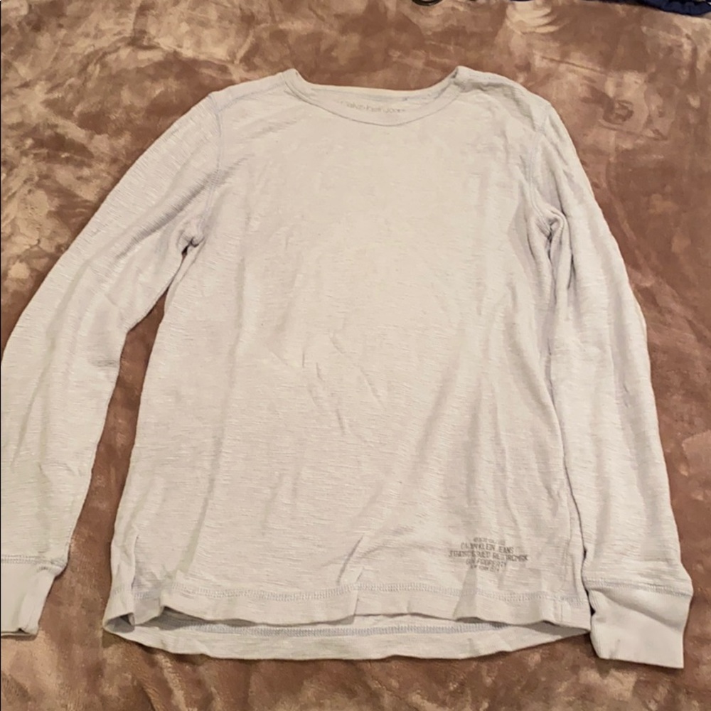 Calvin Klein Jeans Ribbed Light Blue Shirt